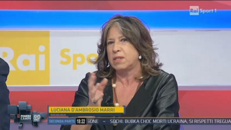 Intervista a Luciana d'Ambrosio Marri - Crisi economica e pratica sportiva - RAI SPORT 1 POMERIGGIO DA CAMPIONI - 5.11.2014