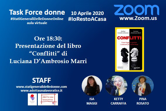 Intervista a Luciana d'Ambrosio Marri sul suo libro "Conflitti" - Aula virtuale di Stati Generali delle Donne - 10.4.2020