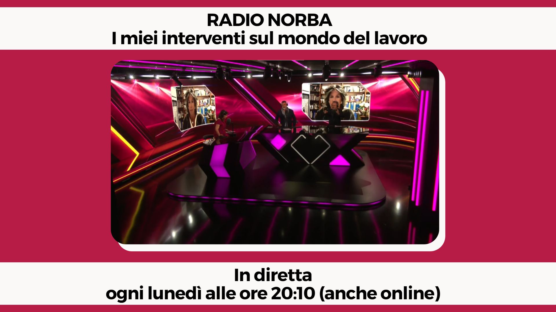 segui i miei interventi su radionorba ogni lunedì in diretta