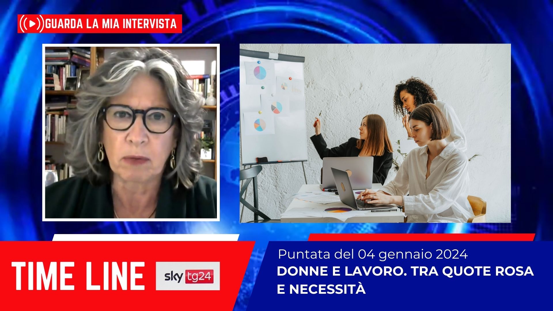 intervista a time line sky tg 24 su giorgia meloni e parità di genere